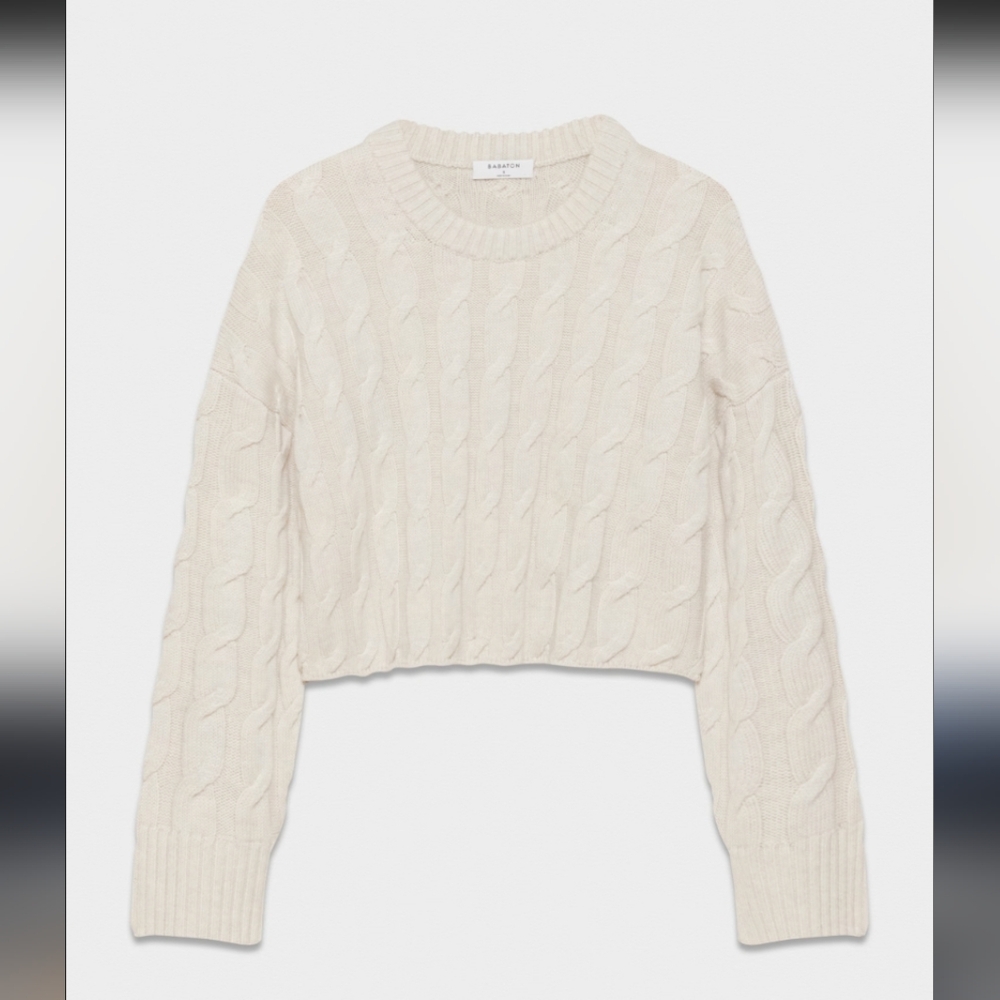 Babaton Merino Wool Glory Sweater In Light Birch XS Aritiza